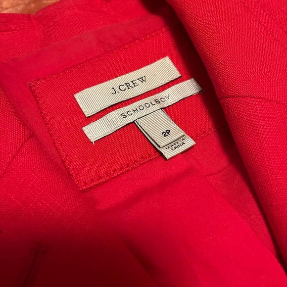 J crew red schoolboy blazer - Picture 2 of 4